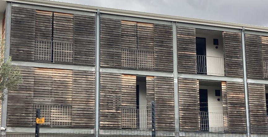 Figure 3: Weathering of exposed wood cladding